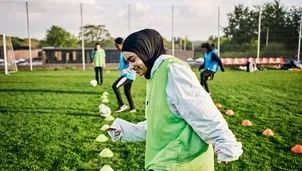 Child playing sport